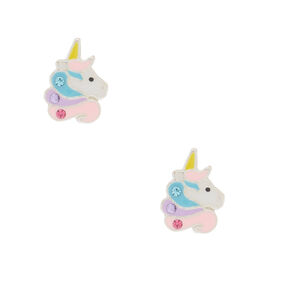 Sterling Silver Sherbet Unicorn Earrings,