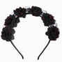 Roses &amp; Skulls Flower Crown Headband,