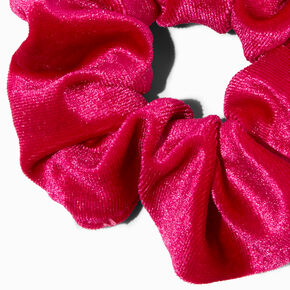 Bright Pink Velvet Hair Scrunchie,