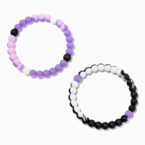 Purple Marble Fortune Stretch Bracelets &#40;2 Pack&#41;,