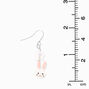 Easter Bunny &amp; Flower 1&quot; Drop Earrings,