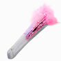 Princess Vibes Feather Trimmed Pink Folding Fan,