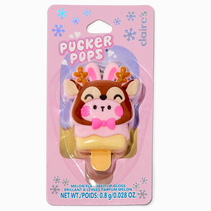 Pucker Pops&reg; Reindeer Costume Bunny Lip Gloss - Melon,