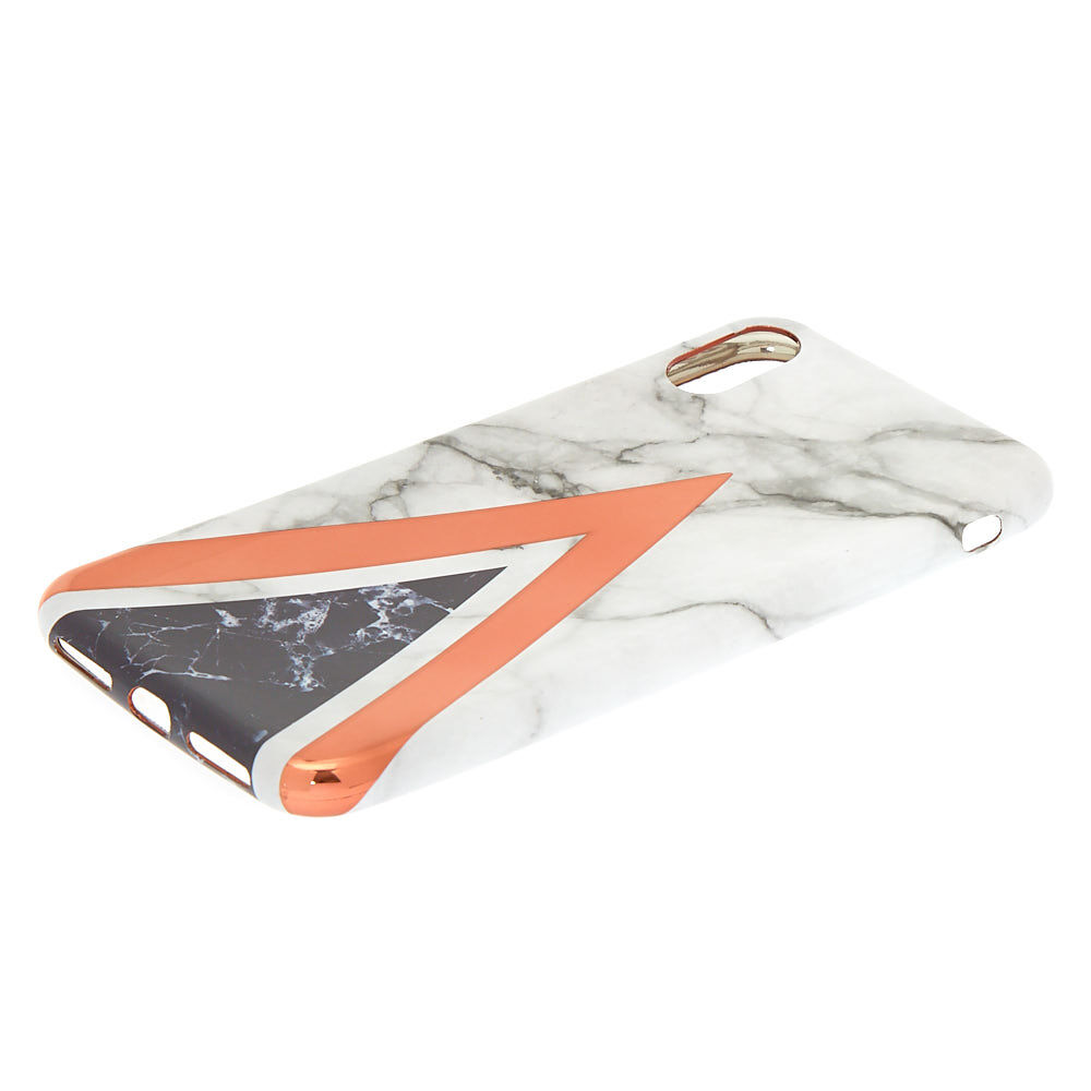 Pink Geometric Marble Phone Case - Fits iPhone XS Max,