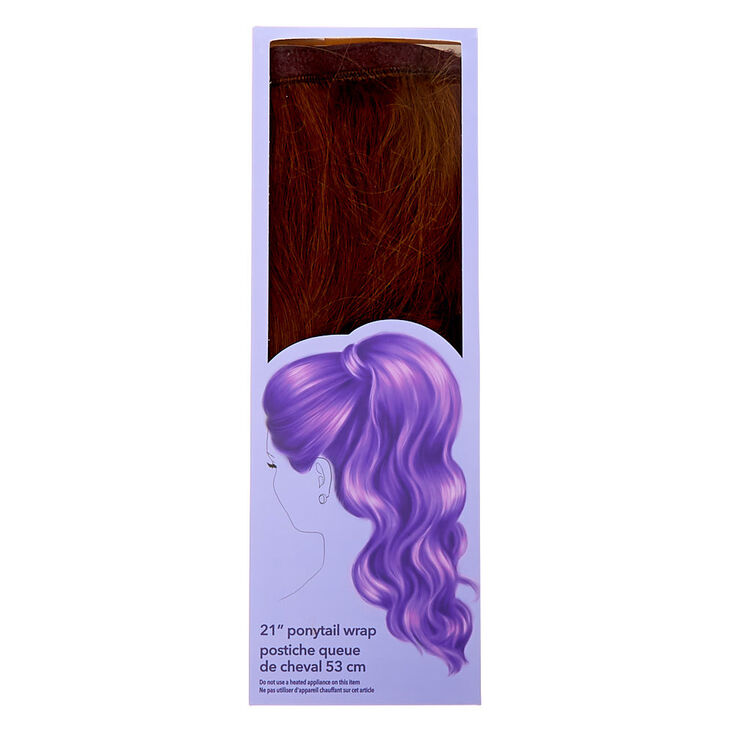 Claire's Bandeau avec fausse queue de cheval cheveux bouclés - Brun