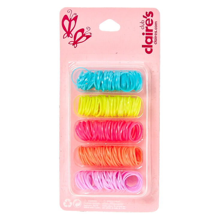 Claire&#39;s Club Neon Mini Elastic Hair Bobbles,