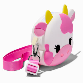 Claire&#39;s Club Pink Cow Crossbody Bag,