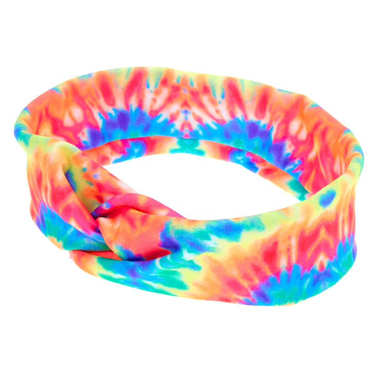 Claire's Bandeau torsadé tie-dye fluo