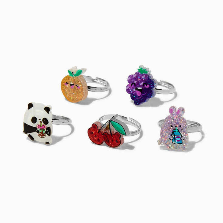 Claire&#39;s Club Orange Soda Can Box Rings - 5 Pack,