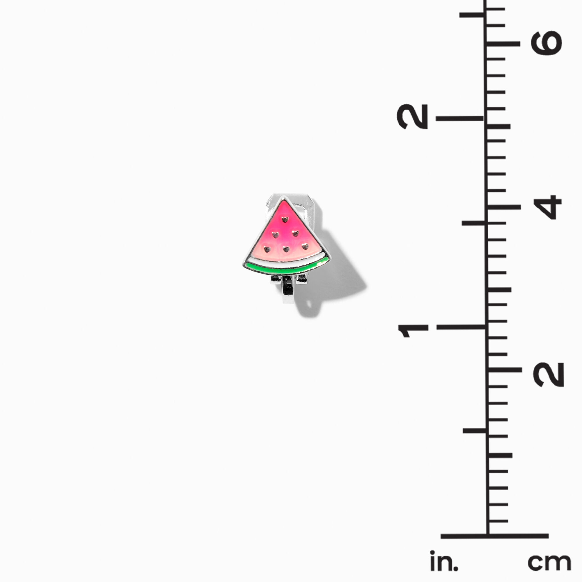 Pink UV Colour-Changing Watermelon Clip-On Earrings,