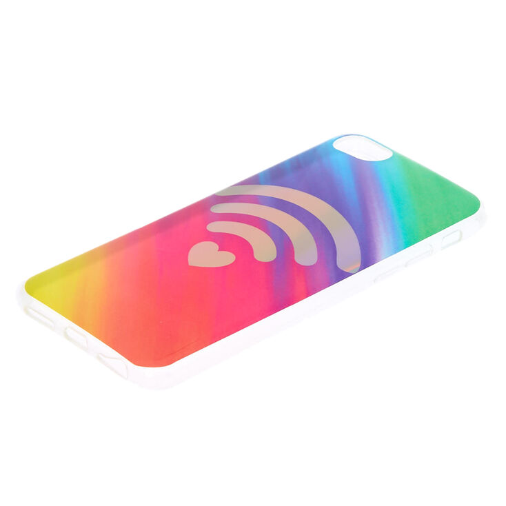 Coque de portable Wi-Fi avec c&oelig;ur arc-en-ciel - Compatible avec iPhone 6/7/8,