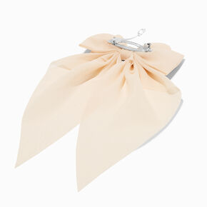 Ivory Long Tail Hair Bow Clip,
