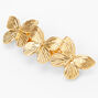 Gold Triple Butterfly Hair Barrette,