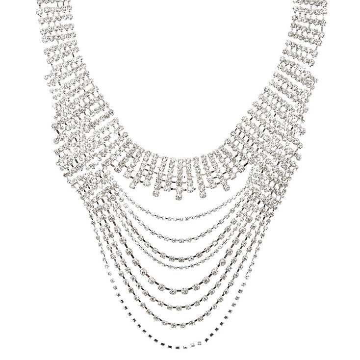Wide Crystal Drop Choker,