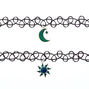 Best Friends Sun and Moon Mood Tattoo Choker Necklaces - 2 Pack,