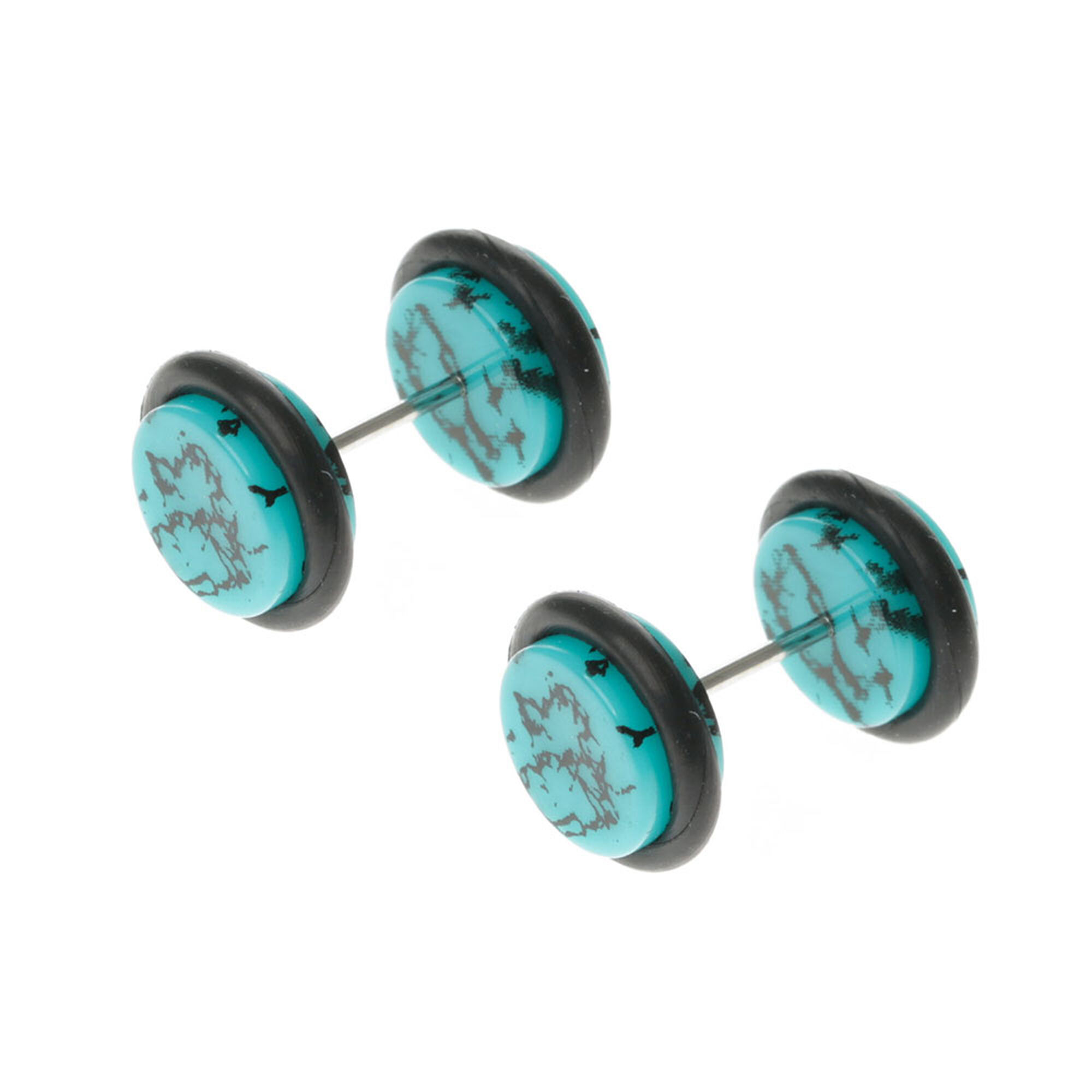 Turquoise Crackle Faux Ear Plugs | Claire's