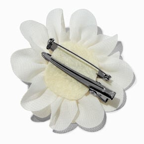 Ivory Rosette Flower Hair Clip,