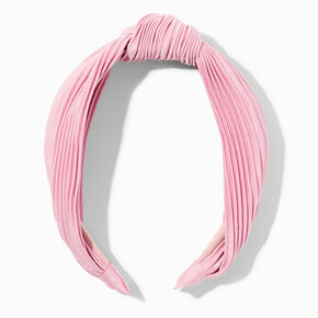 Blush Pink Pleated Knotted Headband,