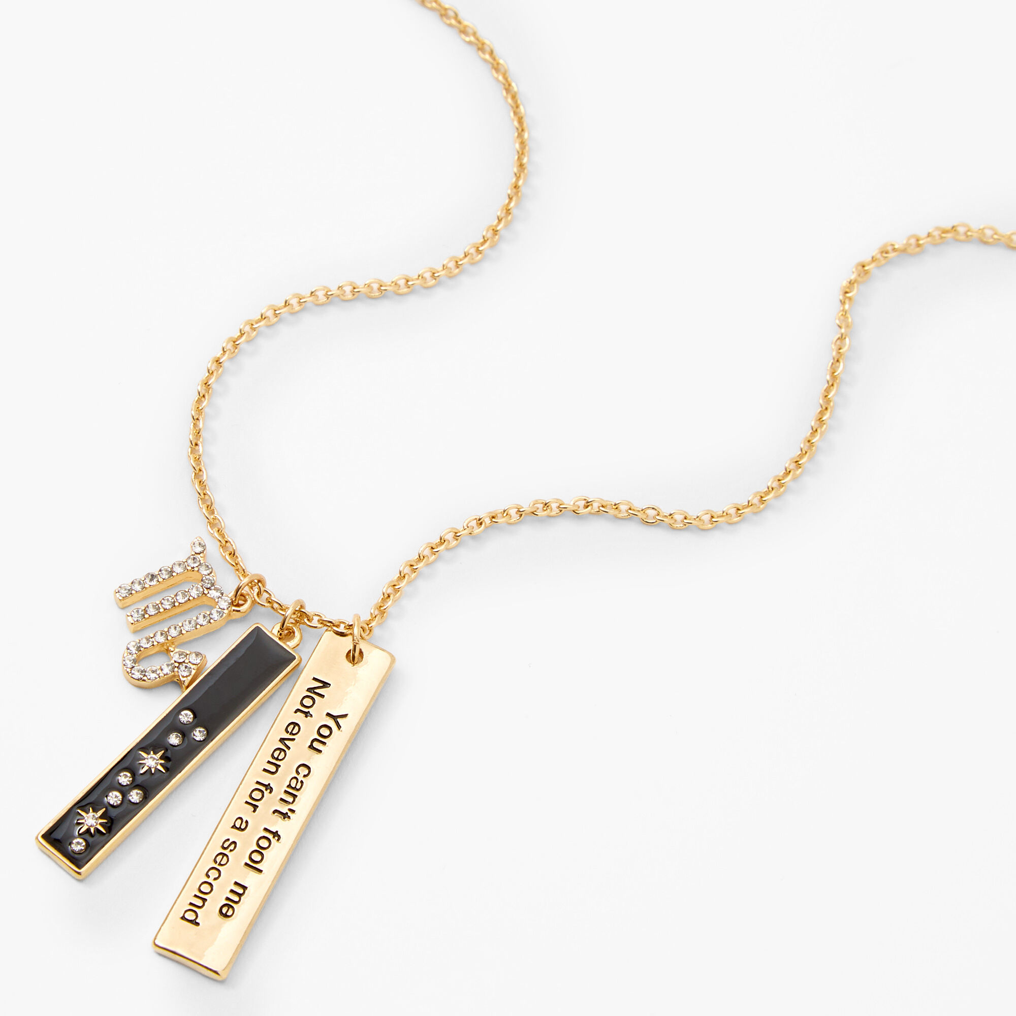 Gold Zodiac Symbol Pendant Charm Necklace,