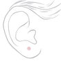 Graduated Pearl Stud Earrings - 9 Pack, Pink,