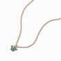 Gold-tone Butterfly Birthstone Pendant Necklace - December,