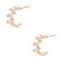 Rose Gold-tone 10mm Vine Hoop Earrings,