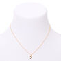 Gold Striped Initial Pendant Necklace - F,