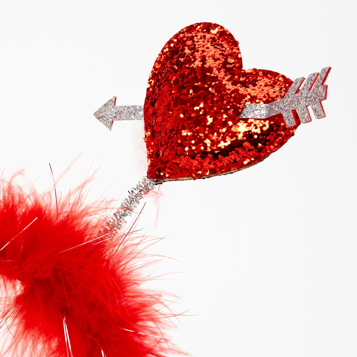 Serre-t&ecirc;te &agrave; antennes en forme de c&oelig;ur Saint-Valentin,