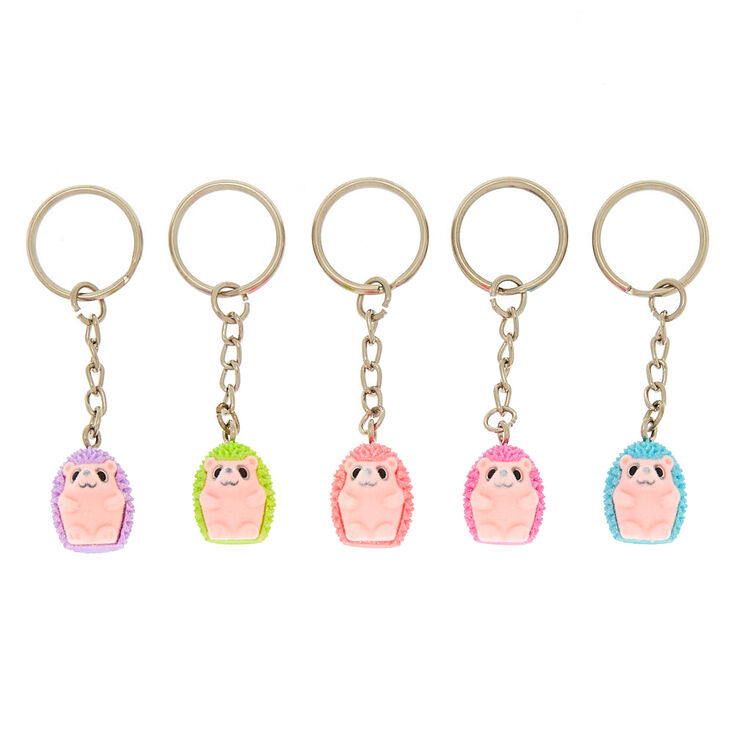 Lot de 5&nbsp;porte-cl&eacute;s best friends motif h&eacute;risson,