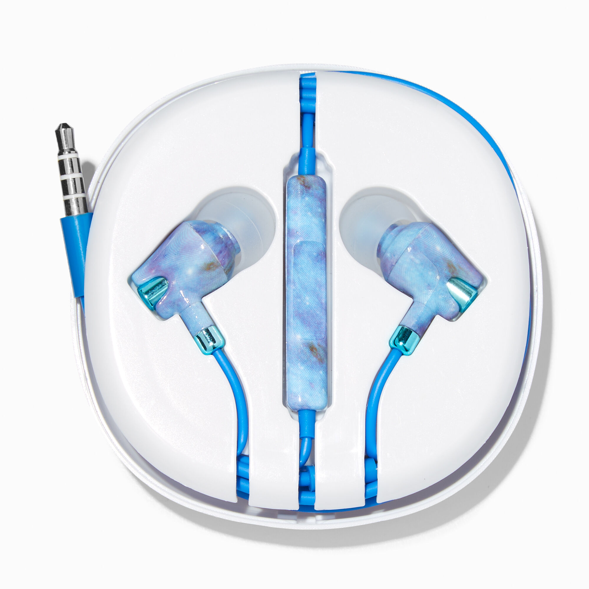 claires.com | Blue Galaxy Silicone Earbuds