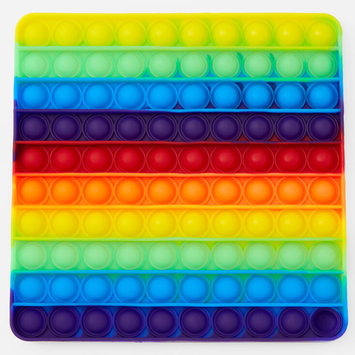 Medium Pop 8&#39;&#39; Rectangle Fidget Toy - Rainbow,