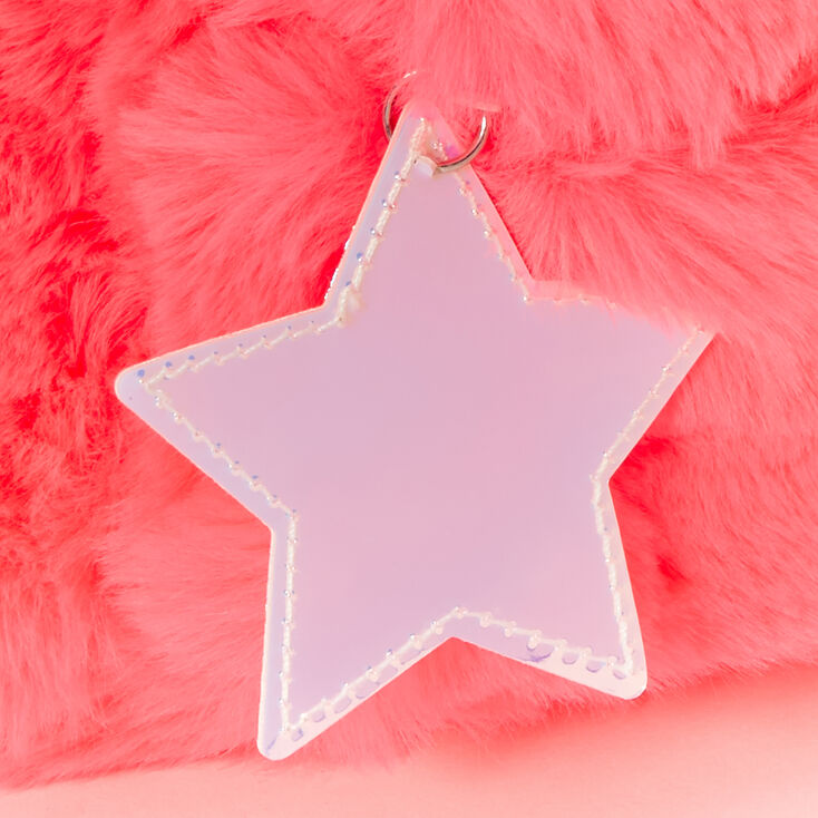 Neon Furry Medium Backpack - Pink,
