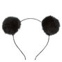 Pom Pom Ears Headband - Black,