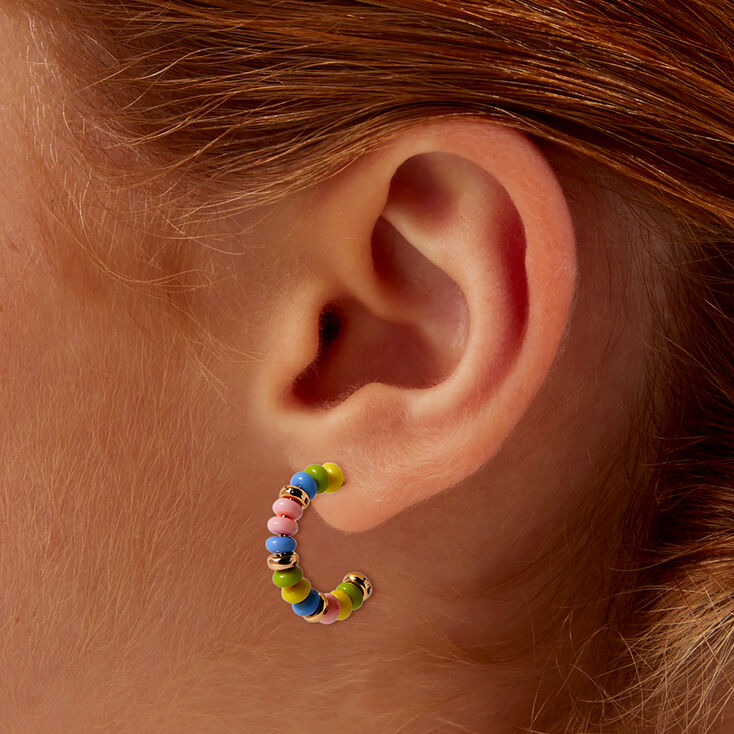 Boucles d&#39;oreilles perl&eacute;es c&oelig;ur - Lot de 6,