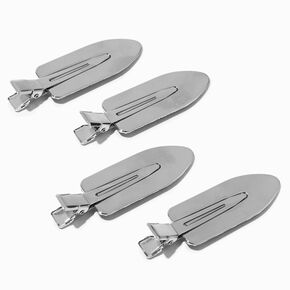 Silver No Crease Hair Styling Clips - 4 Pack,