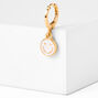 18k Gold Plated One 10MM Enamel Happy Face Hoop Earring,