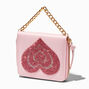 Embellished Heart Zip Around Wallet,