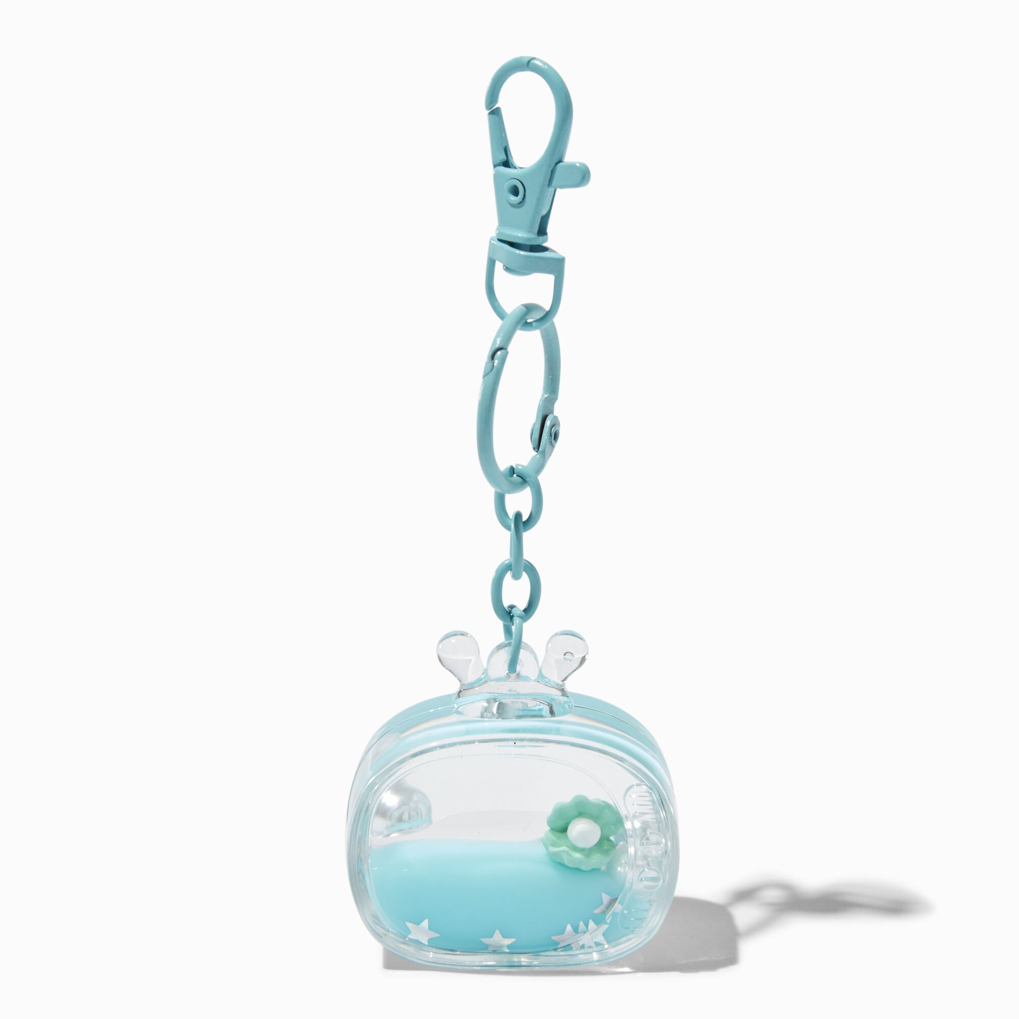 View Claires Oyster Pearl Tv WaterFilled Glitter Keyring information