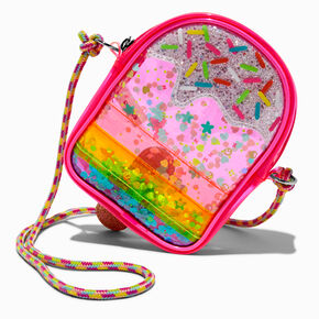 Claire&#39;s Club Rainbow Ice Lolly Shaker Crossbody Bag,