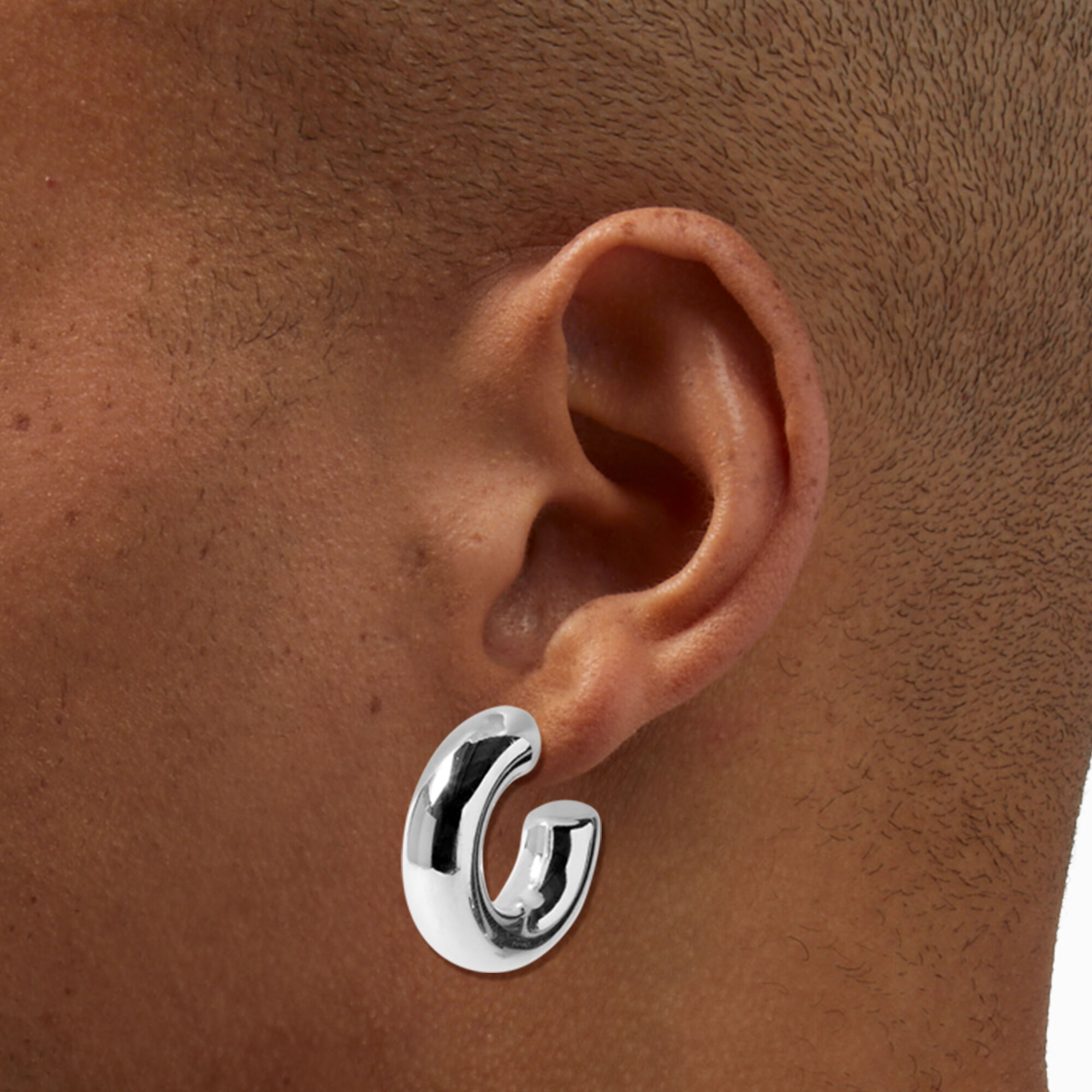 Silver 30MM Chunky Hoop Earrings Claire s US