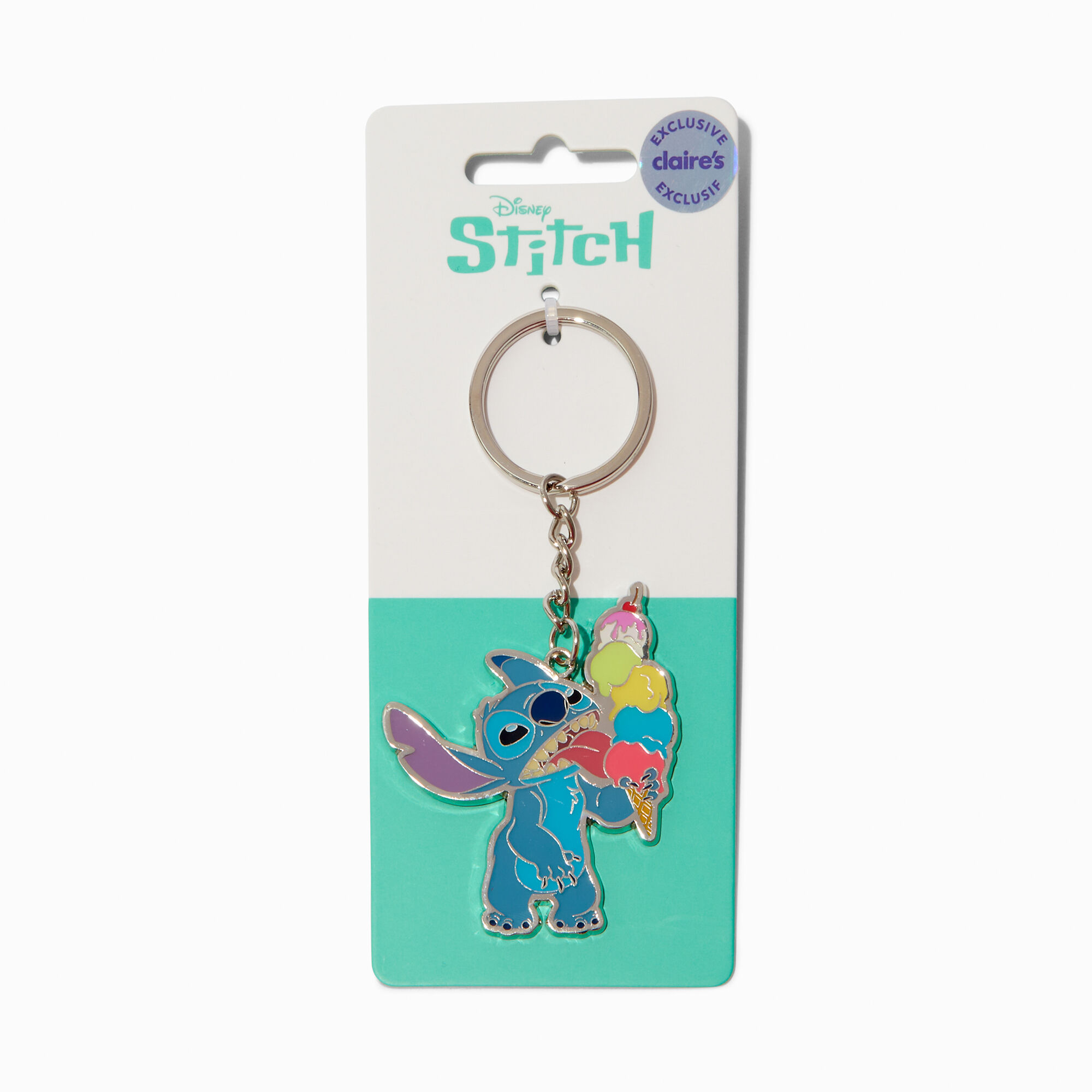 View Disney Stitch Claires Exclusive Ice Cream Keyring Silver information