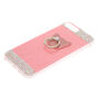 Pink Glitter Cat Ring Stand Phone Case - Fits iPhone 5/5S,