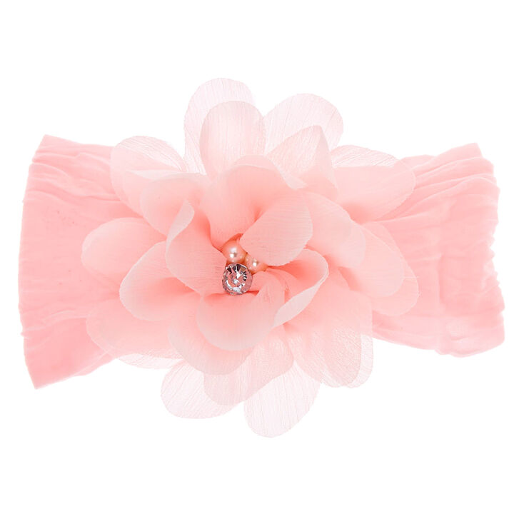 Claire&#39;s Club Embellished Floral Headwrap - Pink,
