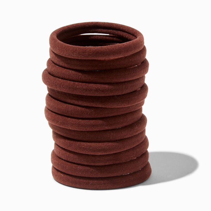 Brown Rolled Hair Ties - 12 Pack,