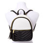 Quilted Chevron Black &amp; White Small Backpack,