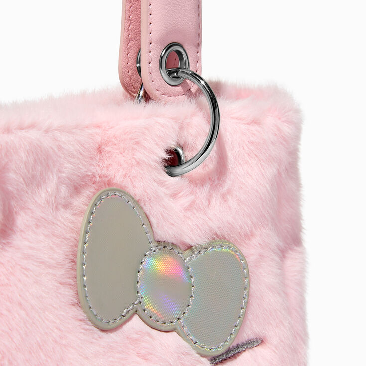 Hello Kitty&reg; 50th Anniversary Claire&#39;s Exclusive Furry Pink Tote Bag,