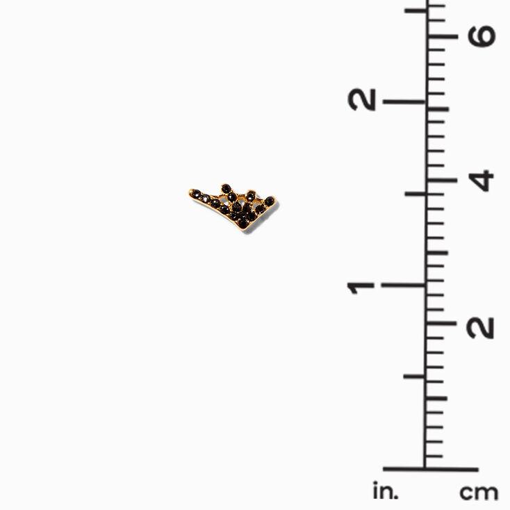 18K Gold Plated Black Crystal Spider Web Stud Earrings,