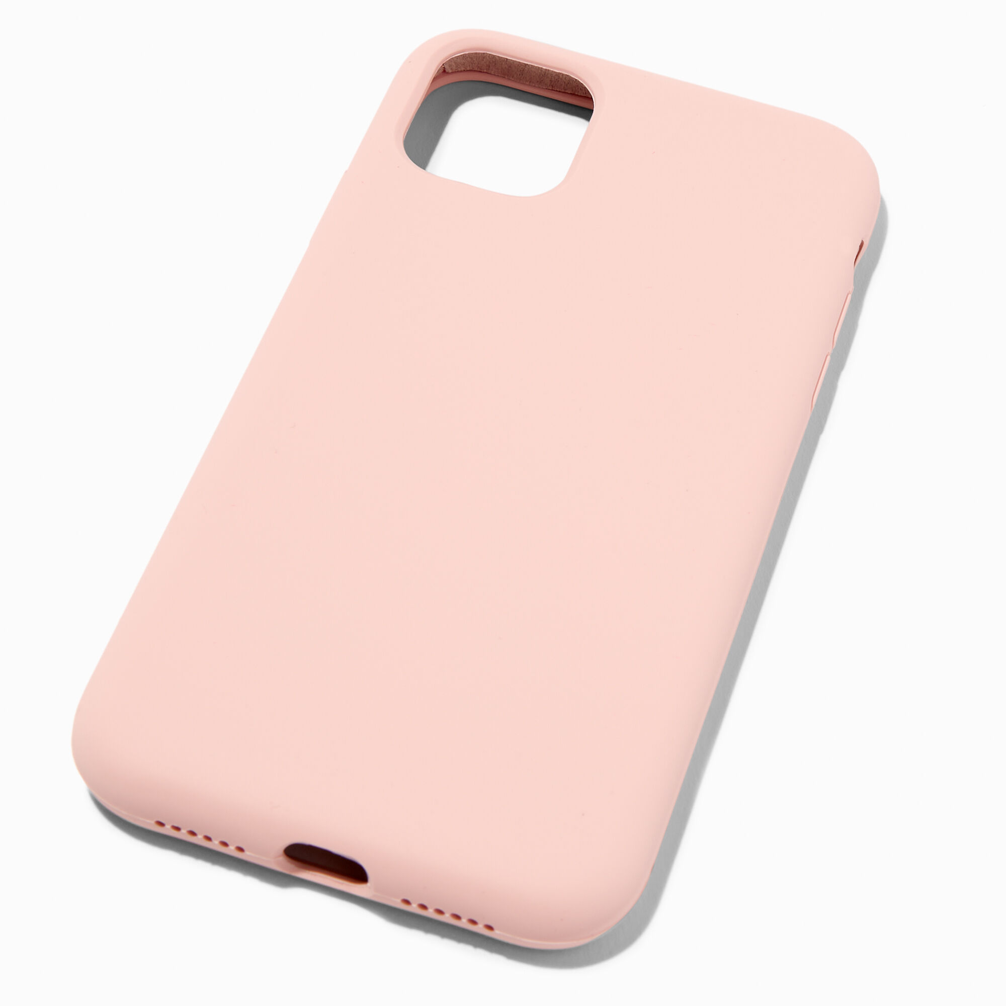 View Claires Solid Blush Silicone Phone Case Fits Iphone 11 Pink information