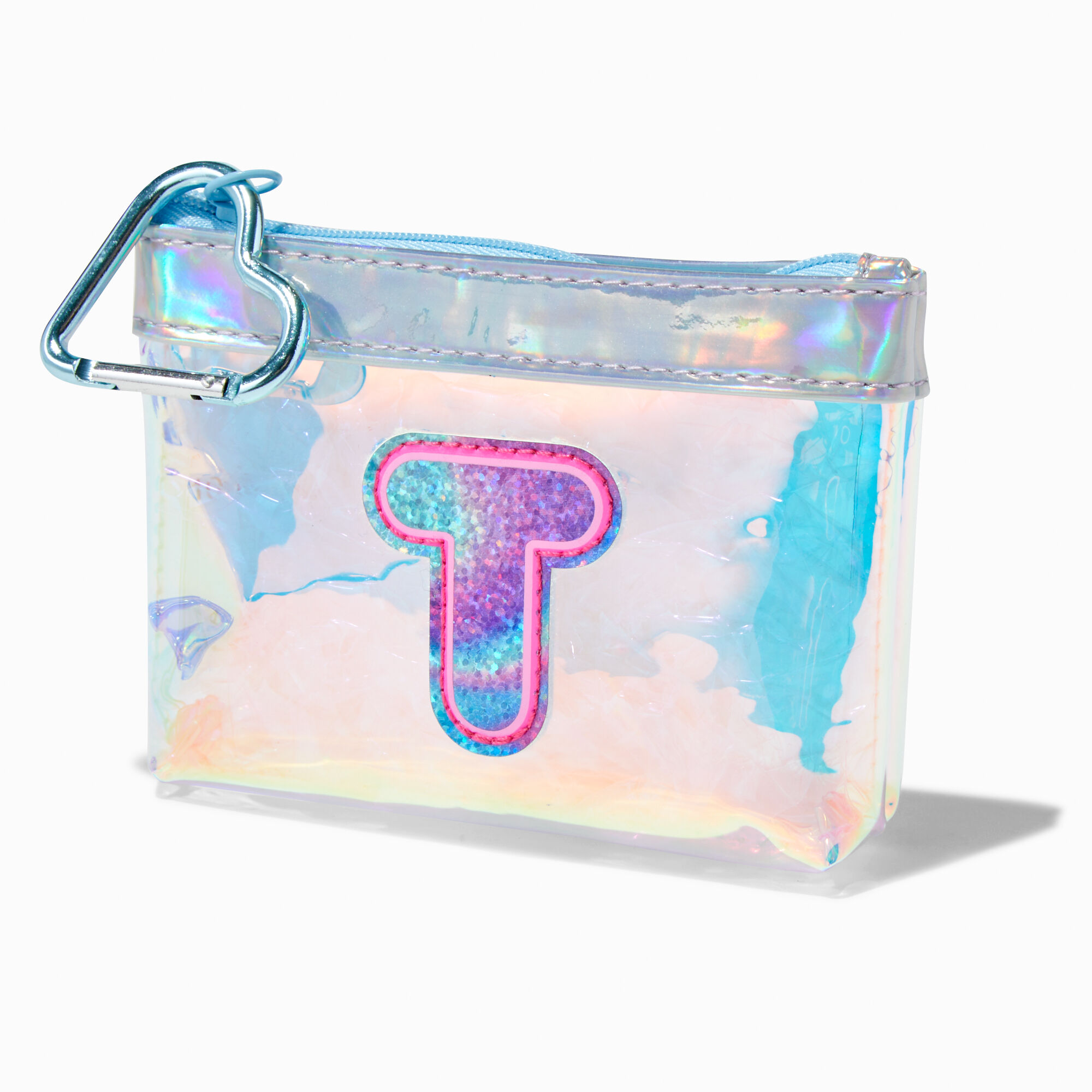 Claire's Porte-monnaie à initiale holographique - T