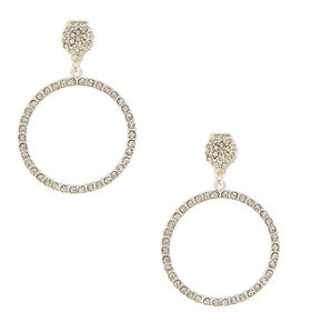 1.5&quot; Circle Clip On Drop Earrings,